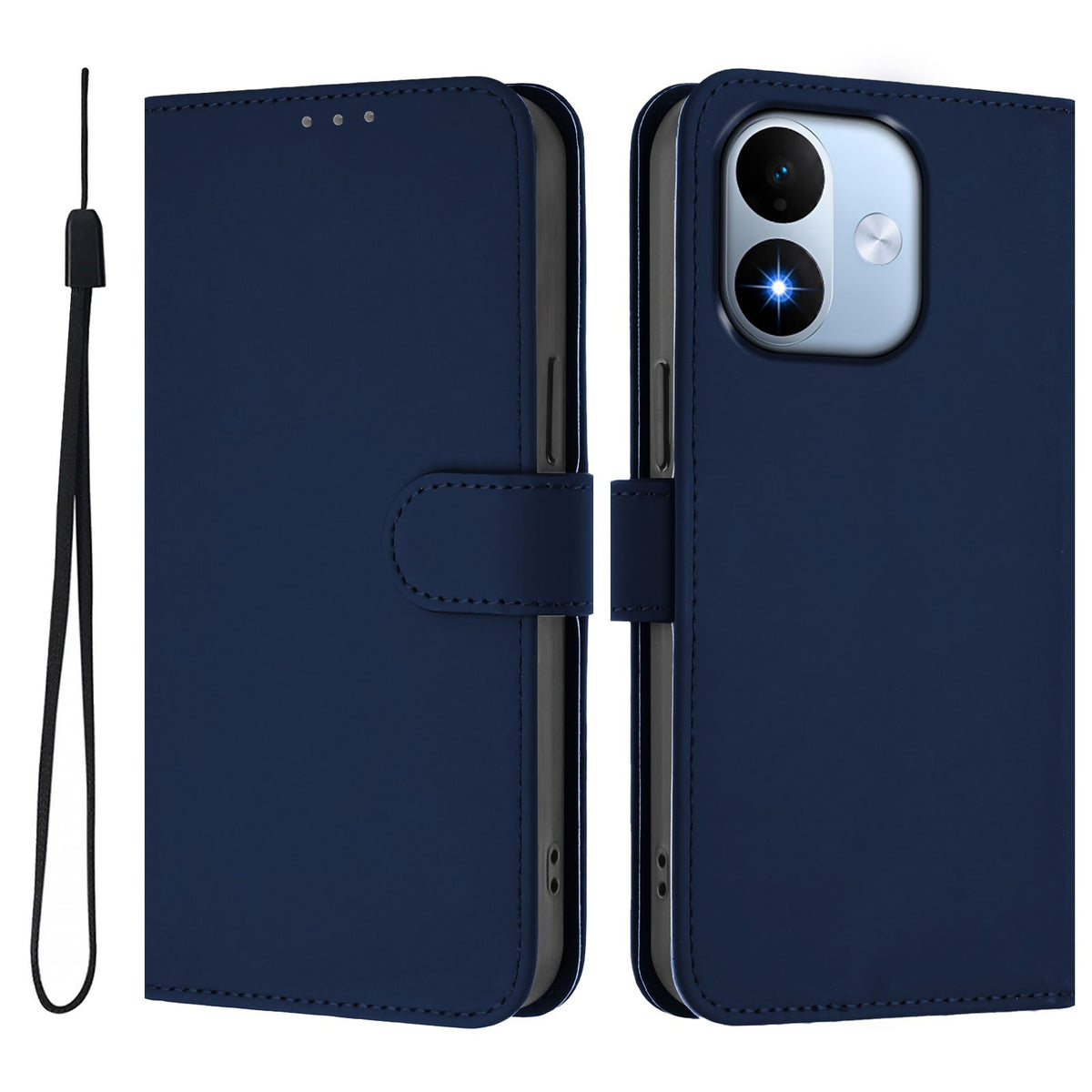 Xiaomi Redmi Note 17 (5G) EIDERWOOD Kunstskinn Flip Deksel m. Stropp - Blå