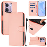 Xiaomi Redmi 17C (5G) EIDERWOOD Flip Deksel i Kunstskinn med Stropp - Rosa