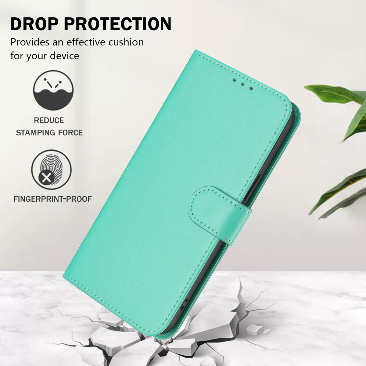 Xiaomi Redmi 17C (5G) EIDERWOOD Flip Deksel i Kunstskinn med Stropp - Turkis