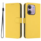 Xiaomi Redmi 17C (5G) EIDERWOOD Flip Deksel i Kunstskinn med Stropp - Gul
