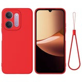 Xiaomi Redmi 17C (5G) EIDERWOOD Silikon Deksel med Stropp - Rød