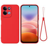 Xiaomi Redmi 17 (5G / 4G) EIDERWOOD Silikon Deksel med Stropp - Rød