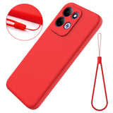 Xiaomi Redmi 17 (5G / 4G) EIDERWOOD Silikon Deksel med Stropp - Rød