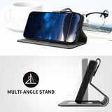 Xiaomi Redmi 17 (5G) / (4G) EIDERWOOD Flip Deksel i Kunstskinn med Stativfunksjon og Kortholder - Svart