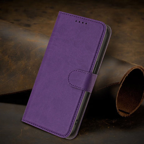 Xiaomi Redmi 17 (5G) / (4G) EIDERWOOD Flip Deksel i Kunstskinn med Stativfunksjon og Kortholder - Lilla