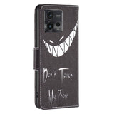 Motorola Moto G72 Kunstskinn Deksel med Lommebok - "DON'T TOUCH MY PHONE"