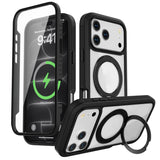 iPhone 18 Pro Max / 17 Pro Max EIDERWOOD Deksel med Skjermbeskyttelse og Stativfunksjon - MagSafe Kompatibel - Svart / Gjennomsiktig