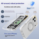 iPhone 18 Pro / 17 Pro EIDERWOOD Deksel med Skjermbeskyttelse og Stativfunksjon - MagSafe Kompatibel - Hvit / Gjennomsiktig