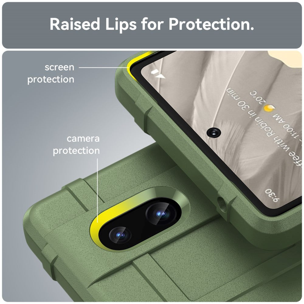 Google Pixel 7A Rugged Shield Håndverker Deksel - Grønn