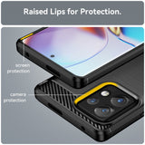 Motorola Edge 40 Pro Brushed Carbon Fiber Plast Deksel - Svart