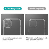 NORTHJO iPhone 13 2-i-1 Sett Fleksibelt Plast Deksel med Herdet Beskyttelsesglass - Gjennomsiktig