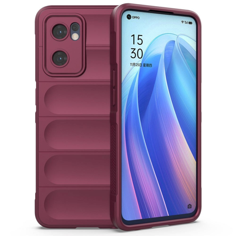 Oppo Reno7 (5G) / Find X5 Lite Fleksibelt Plastdeksel - Vinrød