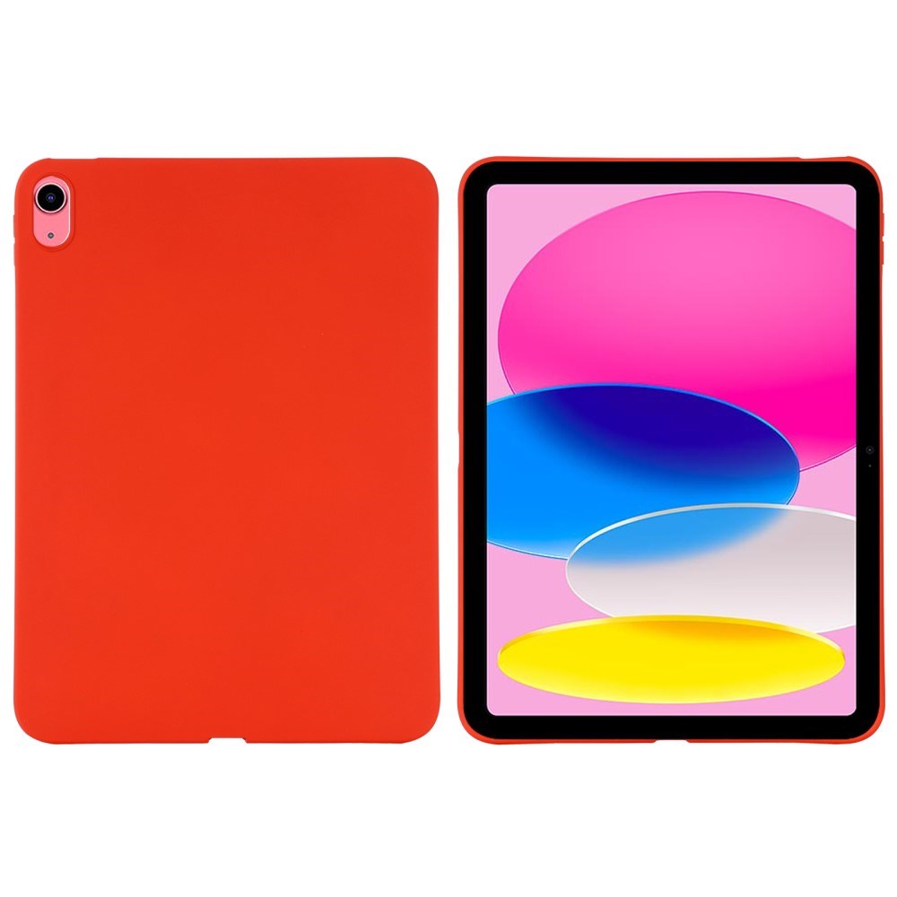 iPad 11" (2025) / iPad 10.9" (2024/2022) Liquid Silikone Shockproof Deksel - Rød