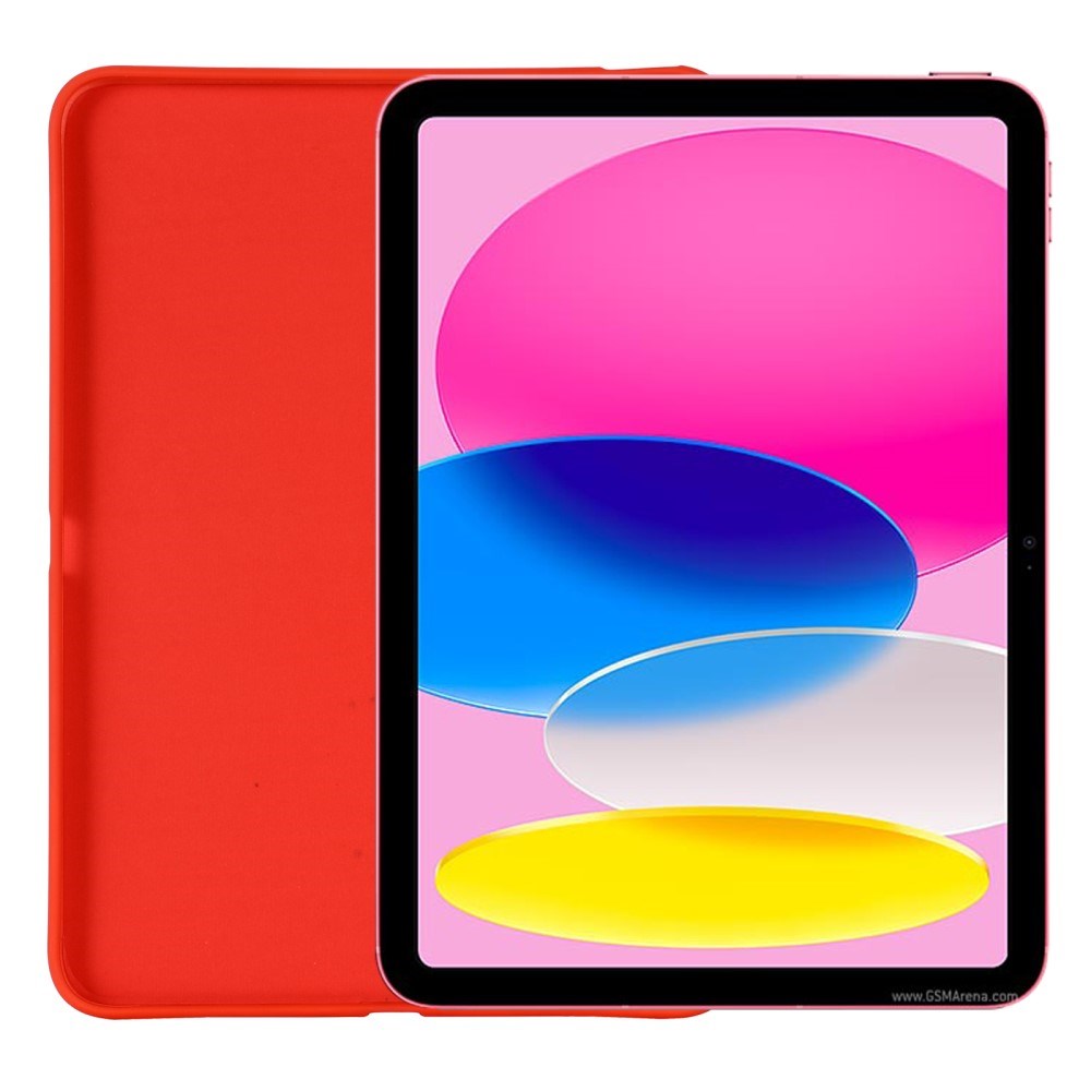 iPad 10.9 (2022) Liquid Silikone Shockproof Deksel - Rød