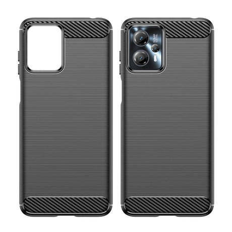 Motorola Moto G13 / G23 Brushed Carbon Fiber Plast Deksel - Svart