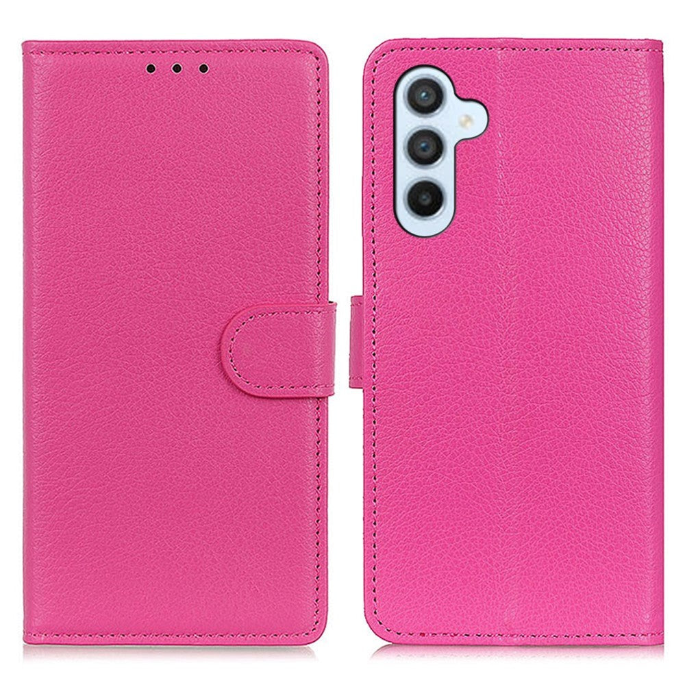 Samsung Galaxy A24 Litchi Skinn Deksel m. Lommebok - Rosa