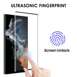 NORTHJO Samsung Galaxy S22 Ultra 2-i-1 Sett Fleksibelt Plast Deksel med Herdet Beskyttelsesglass - Gjennomsiktig