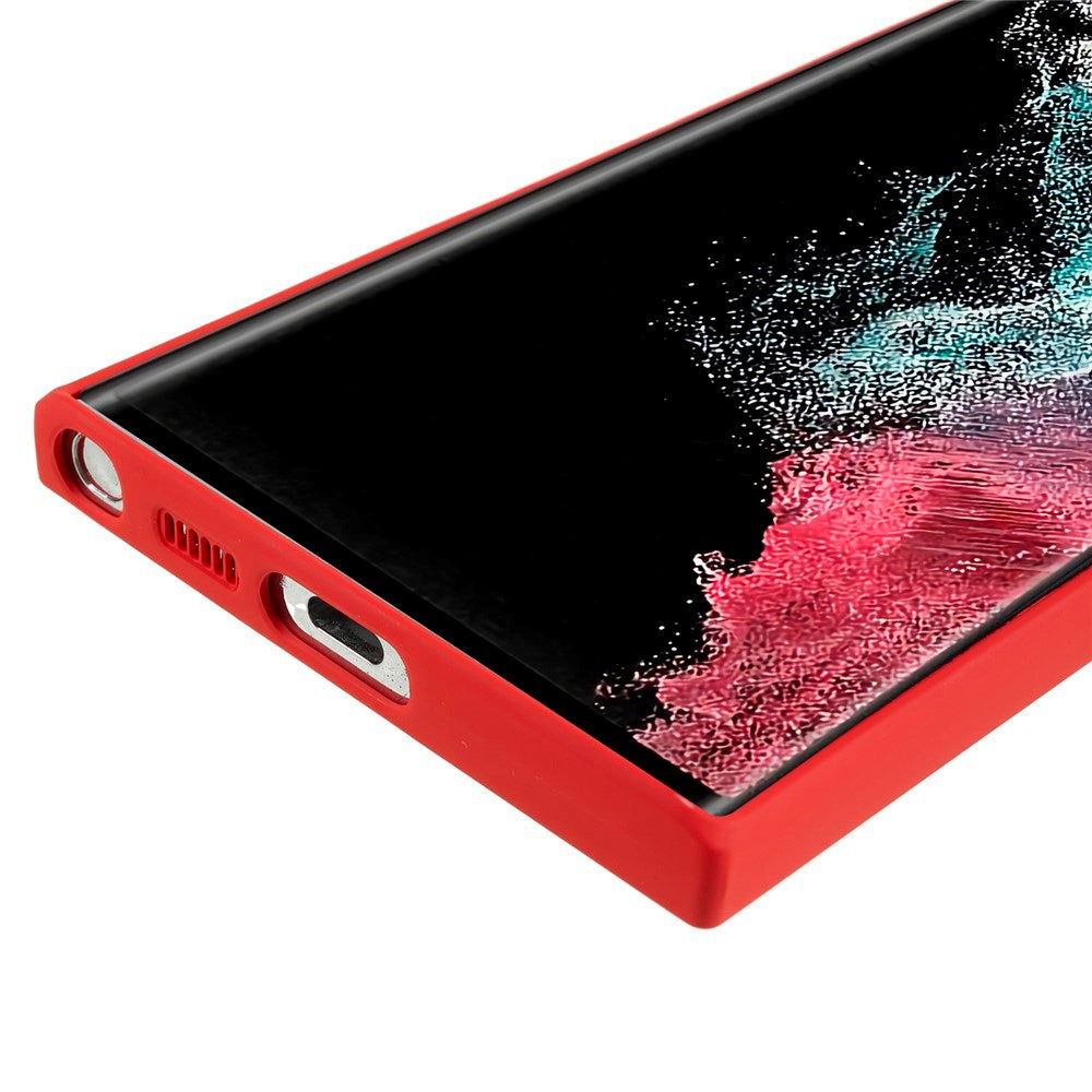 EIDERWOOD Samsung Galaxy S22 Ultra Fôret Fleksibelt Plast Deksel - Rød