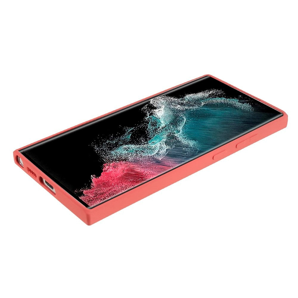 EIDERWOOD Samsung Galaxy S22 Ultra Fôret Fleksibelt Plast Deksel - Mørkrød