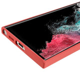 EIDERWOOD Samsung Galaxy S22 Ultra Fôret Fleksibelt Plast Deksel - Mørkrød