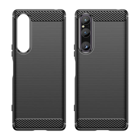 Sony Xperia 1 V Brushed Carbon Deksel - Svart