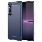 Sony Xperia 1 V Brushed Carbon Deksel - Blå