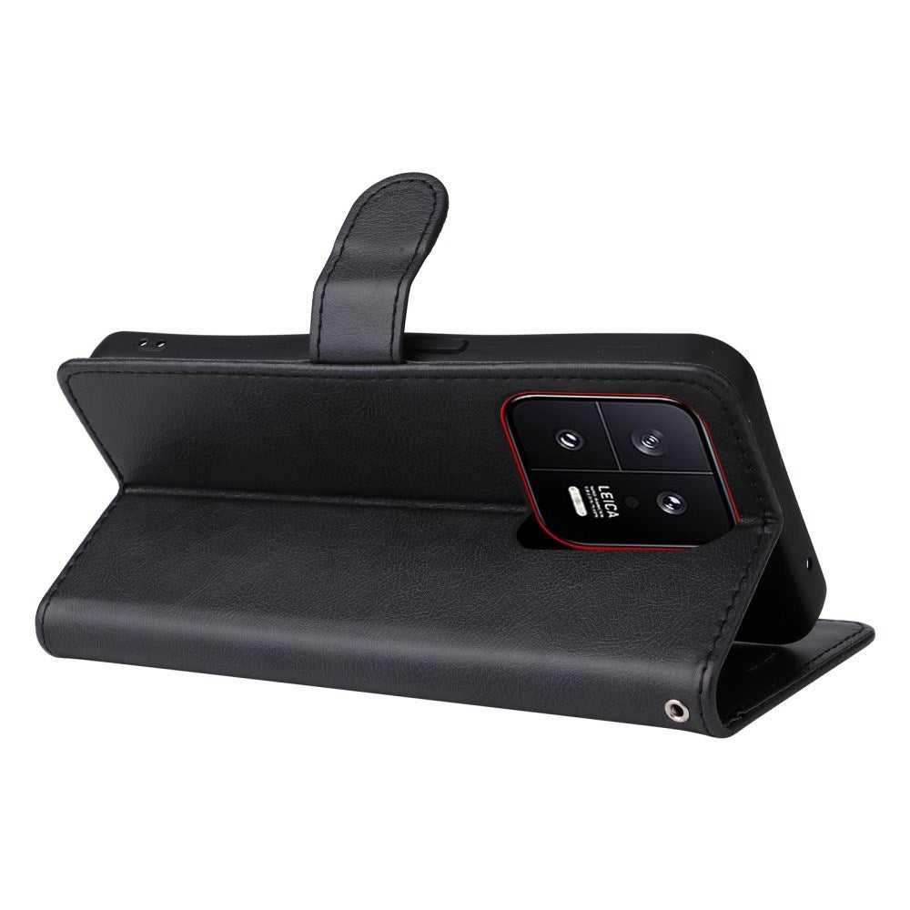 EIDERWOOD Xiaomi 13 Kunstskinn Flip Deksel m. Strop - Svart