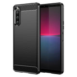 Sony Xperia 10 V Brushed Carbon Deksel - Svart