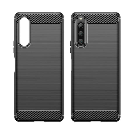 Sony Xperia 10 V Brushed Carbon Deksel - Svart