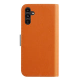 Samsung Galaxy A24 PU Litchi Skin Flip Deksel med Magnetisk Luk - Oransje