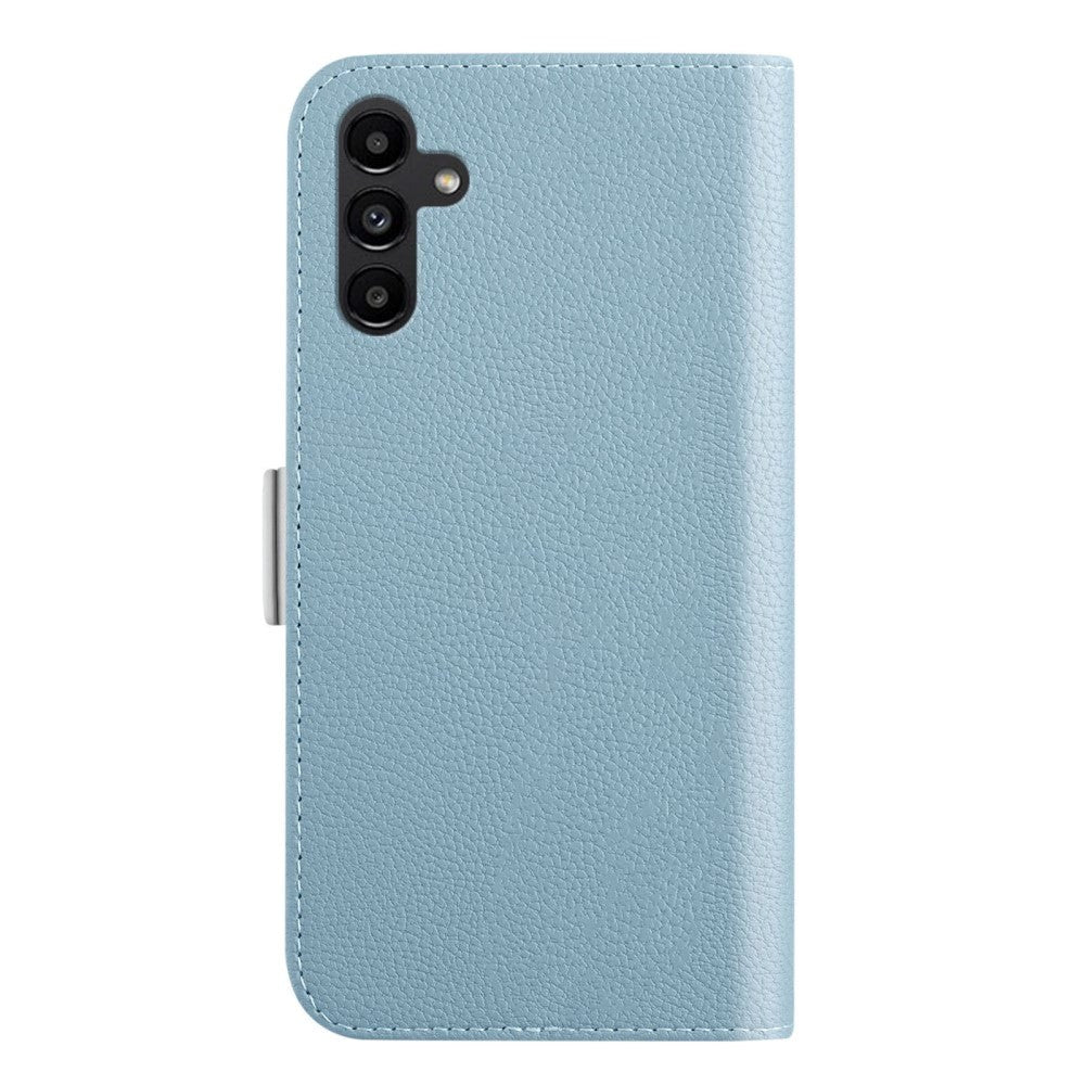 Samsung Galaxy A24 PU Litchi Skin Flip Deksel med Magnetisk Luk - Blå