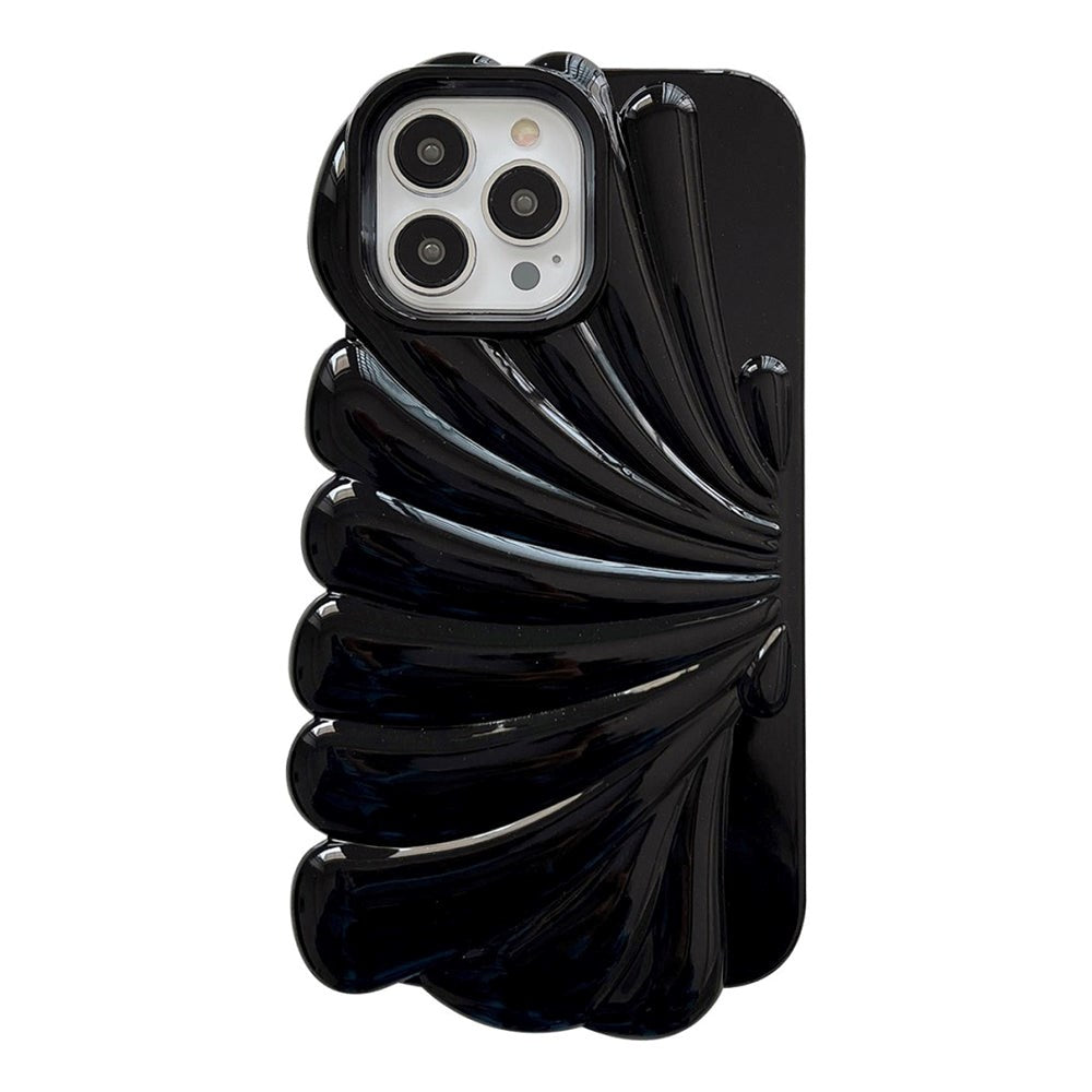 iPhone 14 Pro Fleksibelt Deksel - Seashell Design - Svart