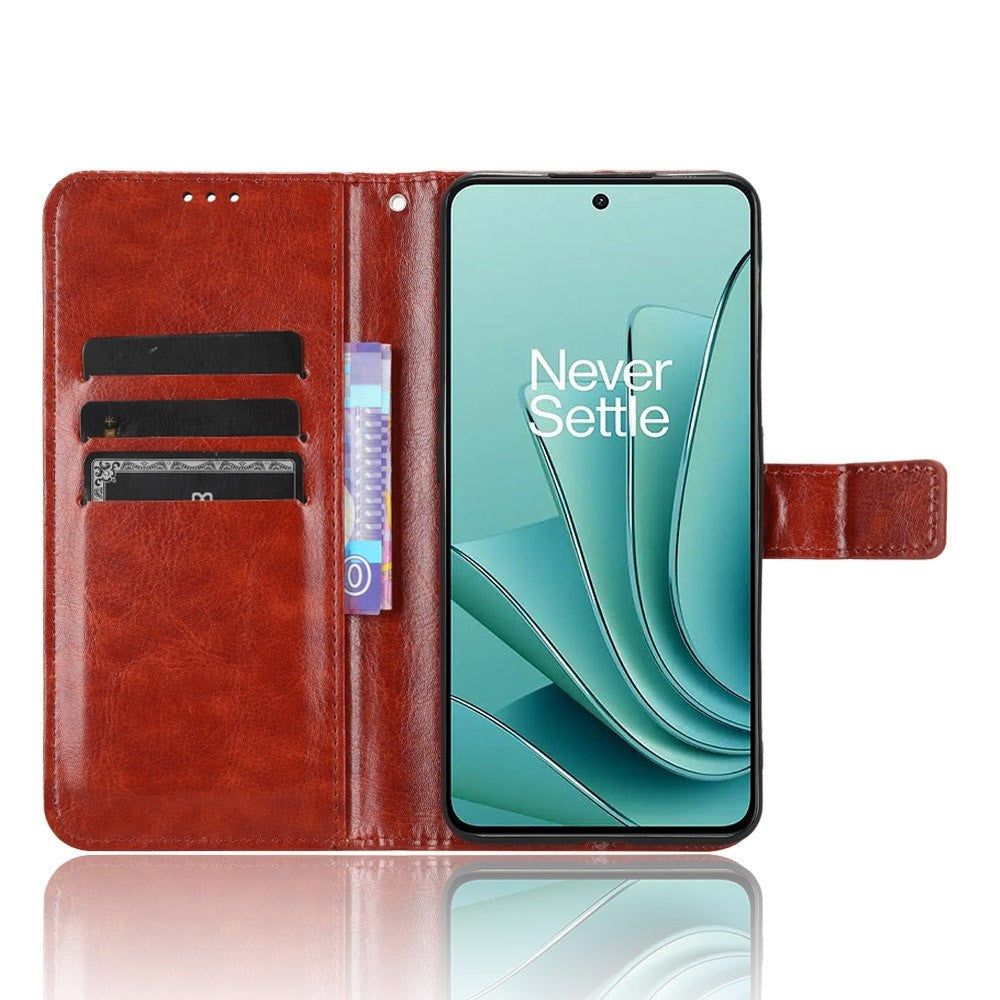 OnePlus Nord 3 (5G) Flipp Deksel i Kunstskinn med Lommebok og Stropp - Brun