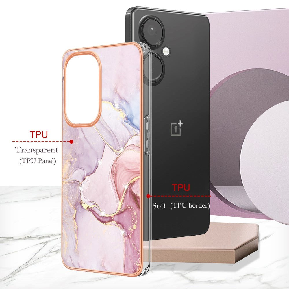 OnePlus Nord CE 3 Lite (5G) Hybrid Plast Deksel - Rosa Marmor