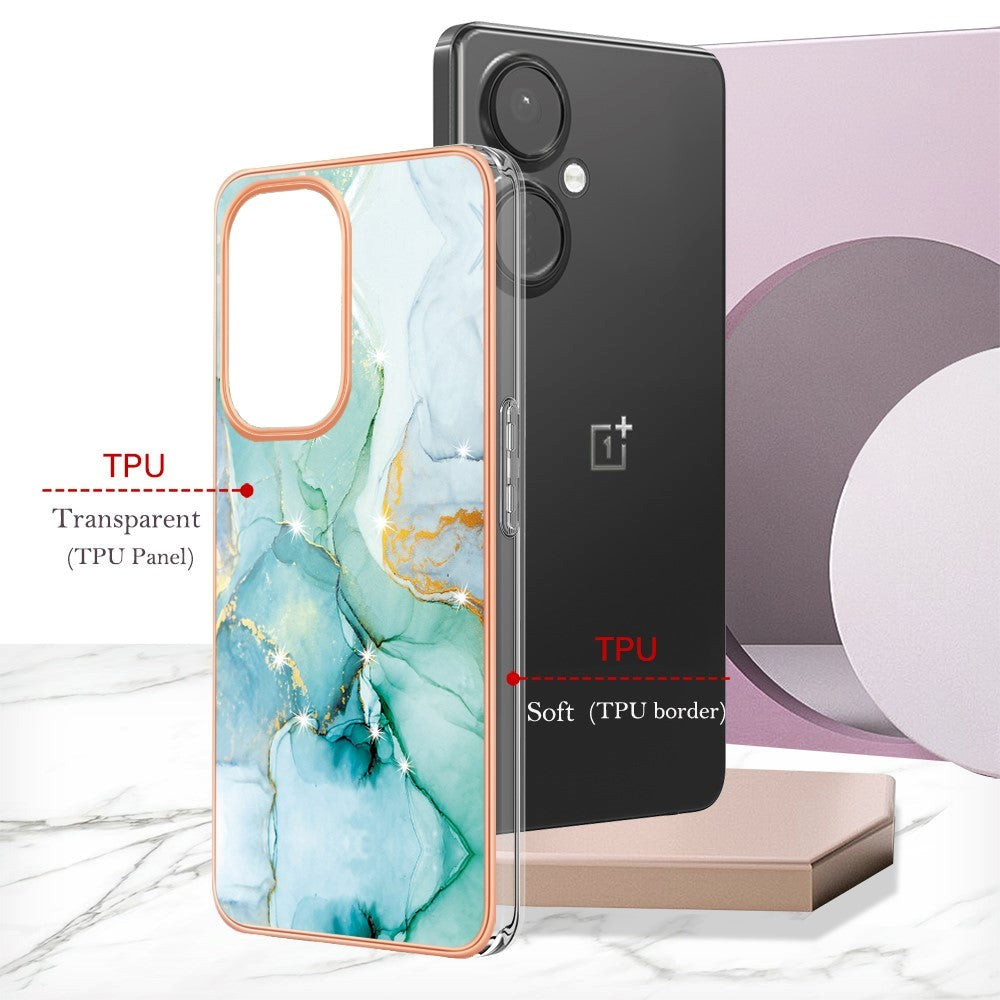 OnePlus Nord CE 3 Lite (5G) Hybrid Plast Deksel - Turkis Marmor