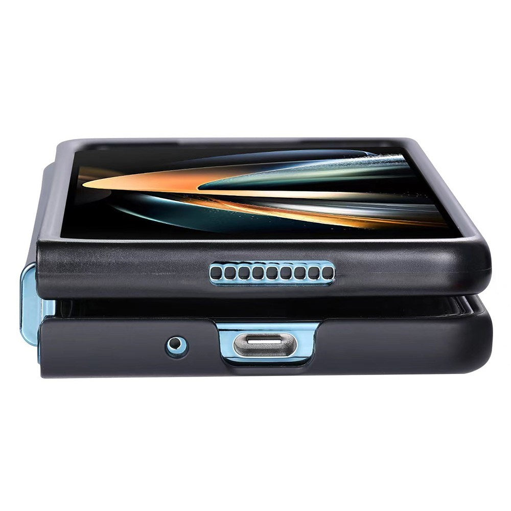 EIDERWOOD Samsung Galaxy Z Fold4 (5G) Hard Plast Deksel med SKinntekstur - Svart