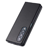 EIDERWOOD Samsung Galaxy Z Fold4 (5G) Hard Plast Deksel med SKinntekstur - Svart