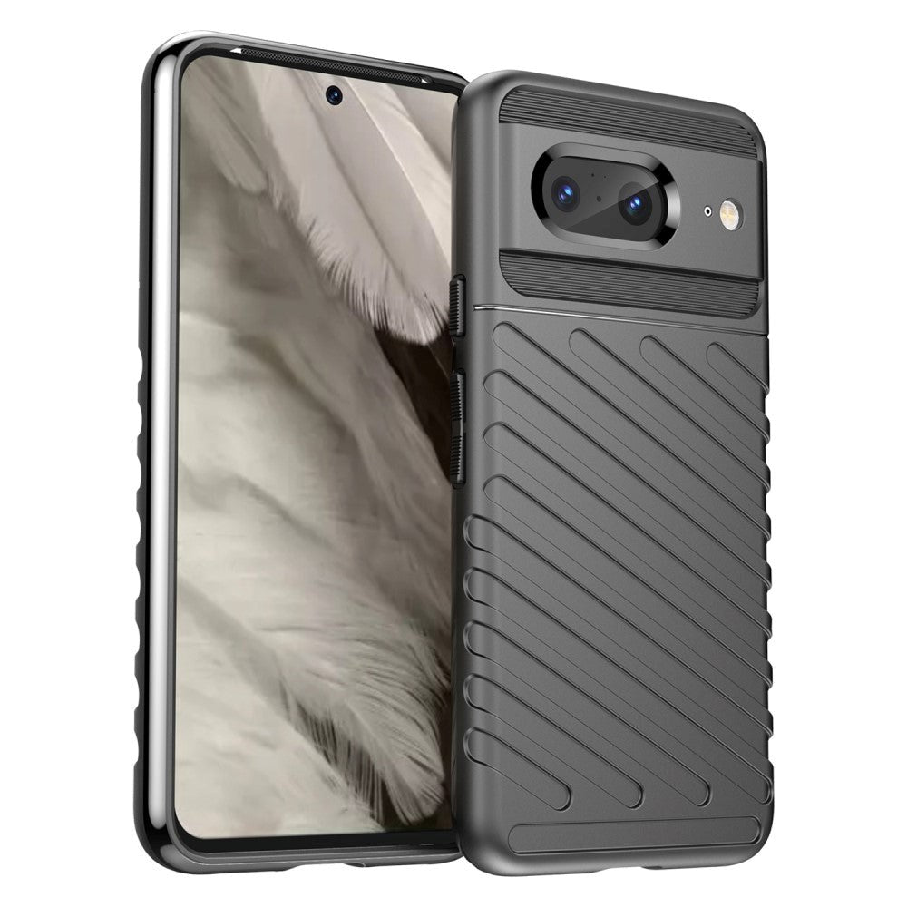 Google Pixel 8 Thunder Series Twill Plast Deksel - Svart