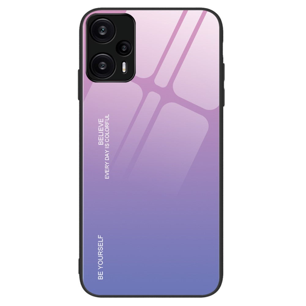 Xiaomi Poco F5 Glass Bakdeksel - Rosa / Lilla