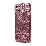 iPhone 13 Glinsende Fleksibel Plast Bakside Deksel - Bølget Design - Rose Gold