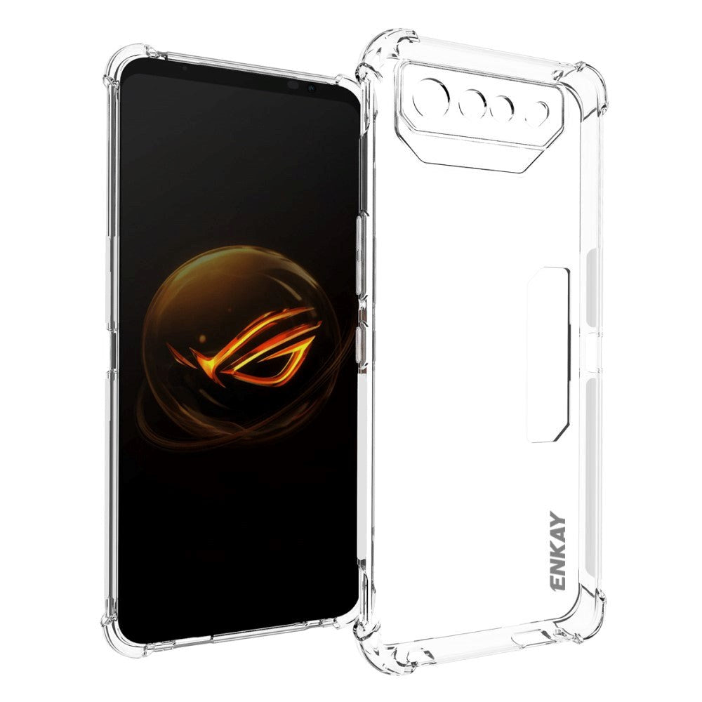 Asus ROG Phone 7 Enkay Anti-Slip Plast Deksel - Gjennomsiktig