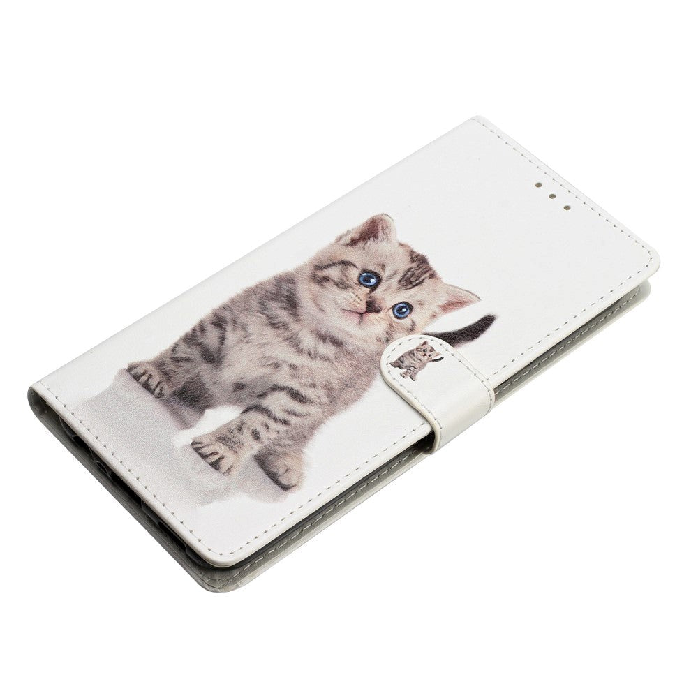 Xiaomi Redmi 12C Kunstskinn Flipdeksel m. Lommebok og Stropp - Kattunge