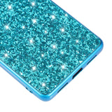 Google Pixel 7A Deksel i Hardplast - Glitter - Svart