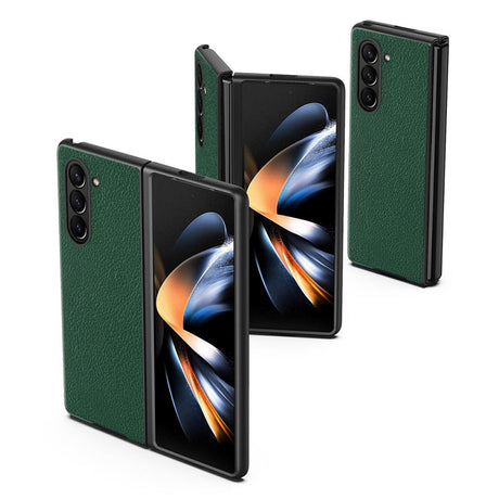 Samsung Galaxy Z Fold5 5G Litchi Kunstskinn Bakdeksel - Grønn