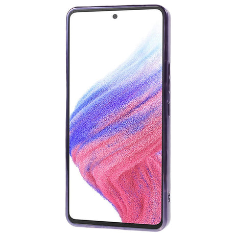 Samsung Galaxy A53 (5G) Glinsende Fleksibel Plast Bakside Deksel - Bølget Design - Lilla