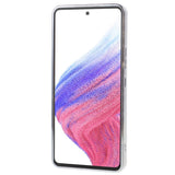 Samsung Galaxy A53 (5G) Glinsende Fleksibel Plast Bakside Deksel - Bølget Design - Sølv