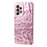 Samsung Galaxy A53 (5G) Glinsende Fleksibel Plast Bakside Deksel - Bølget Design - Rose Gold