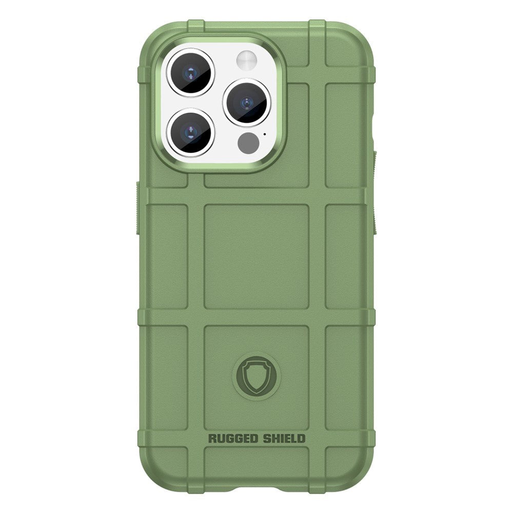 iPhone 15 Pro Rugged Shield Series Håndverker Deksel - Grønn