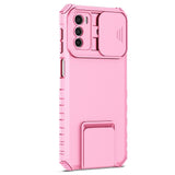 EIDERWOOD Motorola Moto G42 Håndverker Deksel m. Kickstand & Cam Slider - Pink