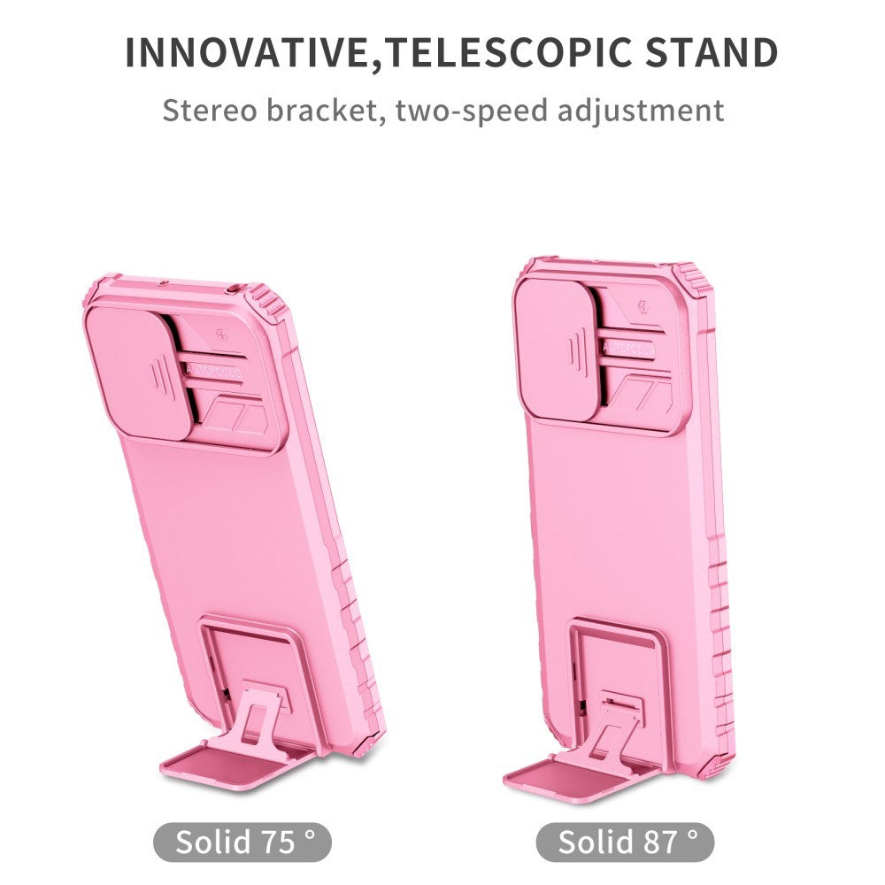 EIDERWOOD Motorola Moto G42 Håndverker Deksel m. Kickstand & Cam Slider - Pink